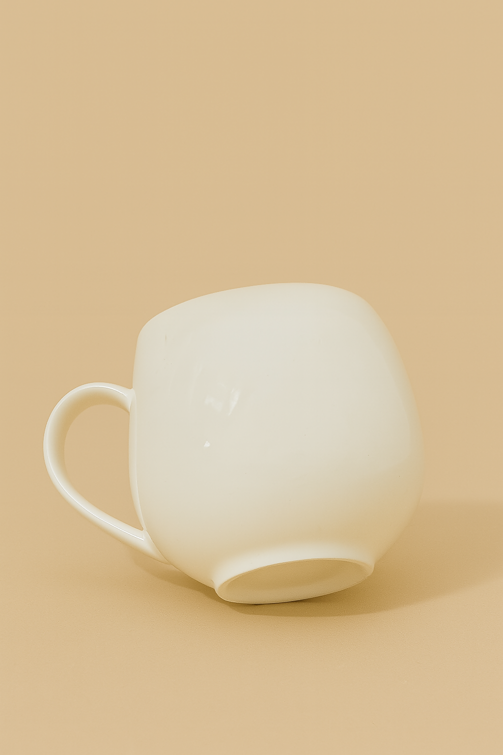 Elegant White Ceramic "King" Printed Mug with Crown Design