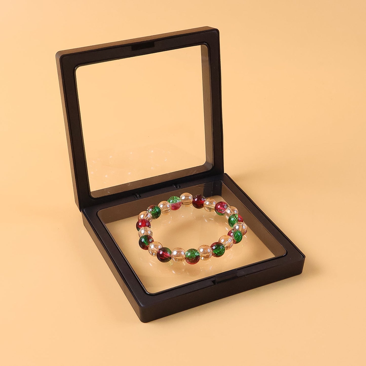 Multicolor Glossy Bead Stretch Bracelet (1 Pc)