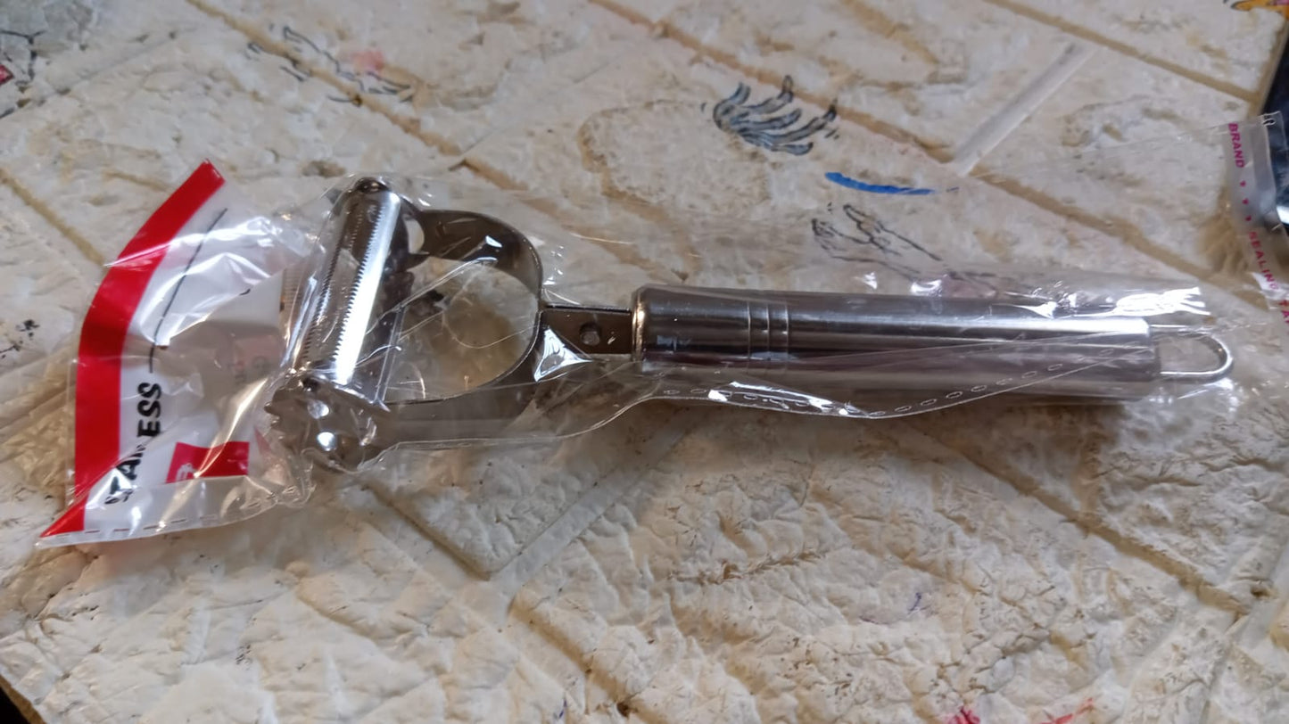 Stainless Steel 2-in-1 Potato Peeler - Multifunctional Julienne Cutter for Vegetables & Fruits
