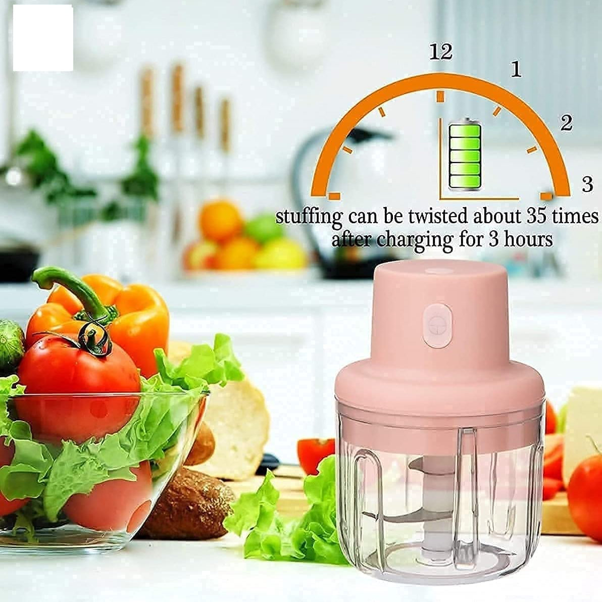 Intelligent Electric Mini Garlic Chopper & Food Processor (250ml) - Wireless & USB Rechargeable