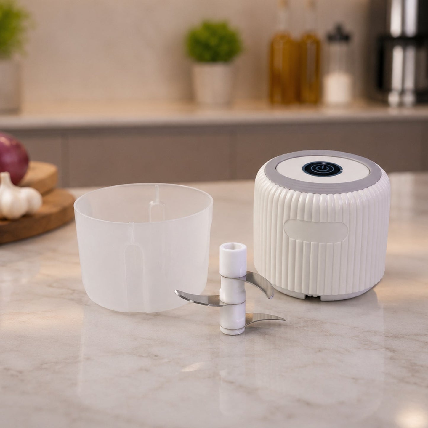 USB Rechargeable Mini Garlic Chopper Crusher (300 Ml)