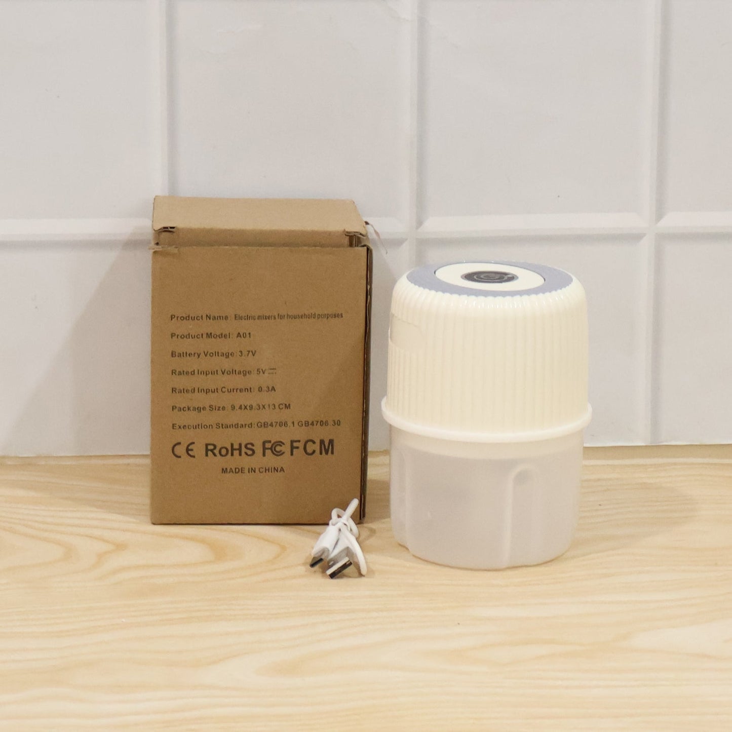 USB Rechargeable Mini Garlic Chopper Crusher (300 Ml)