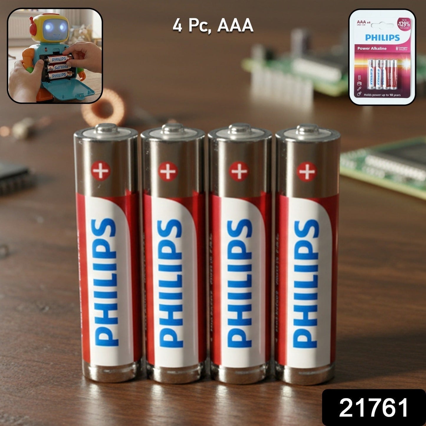 AAA Alkaline Batteries 4 Piece Pack