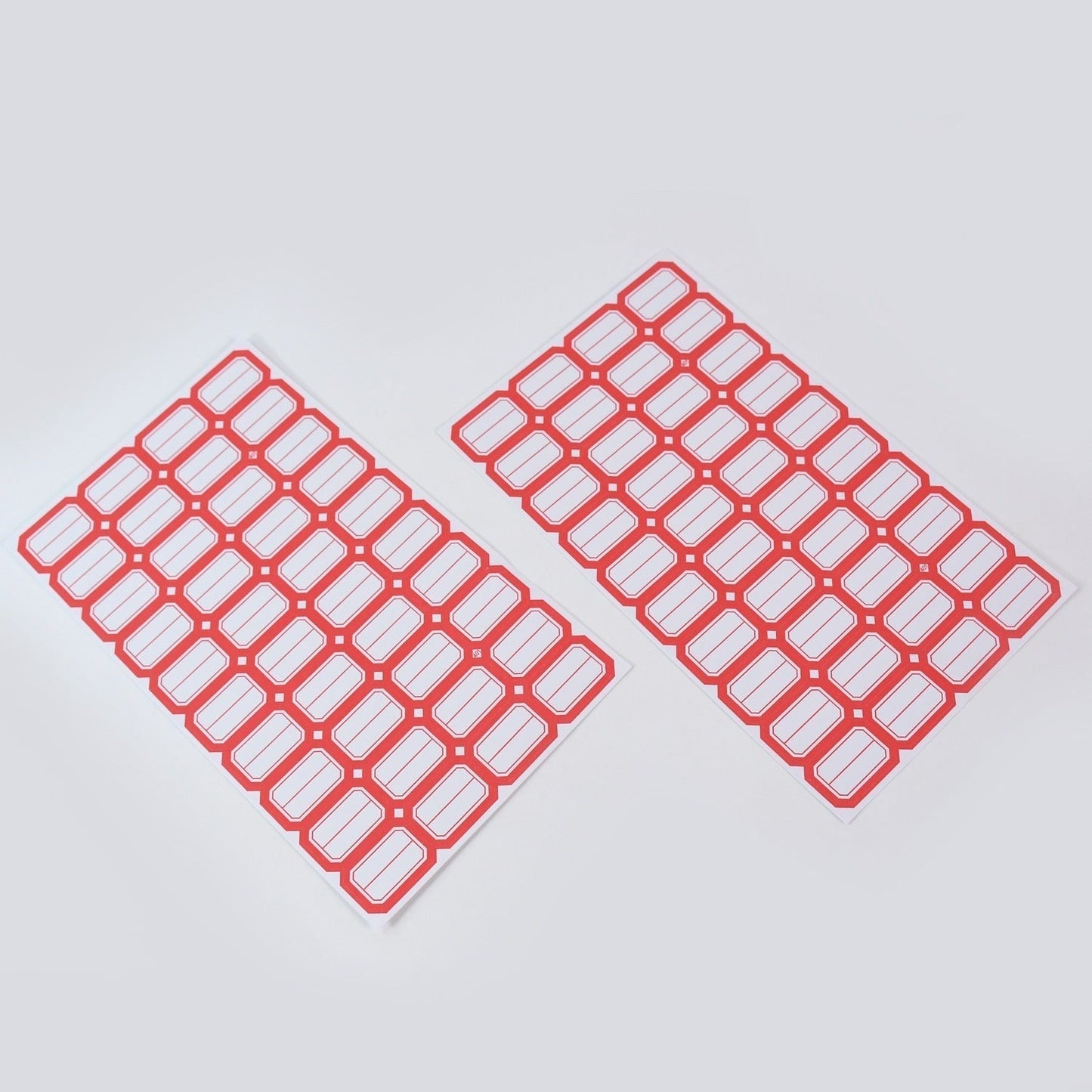 Multipurpose Blank Label Sticker Sheets Red Border Self-Adhesive Writable Stickers for Bottles (50 Sheet)