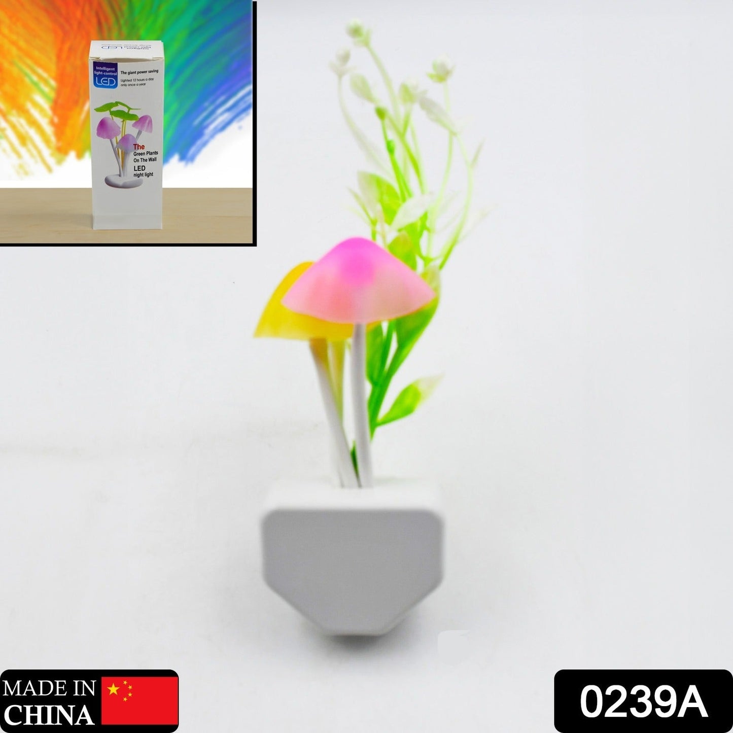 Fancy LED Mushroom Night Light – Color Changing Automatic On / Off Light Sensor Lamp for Kids