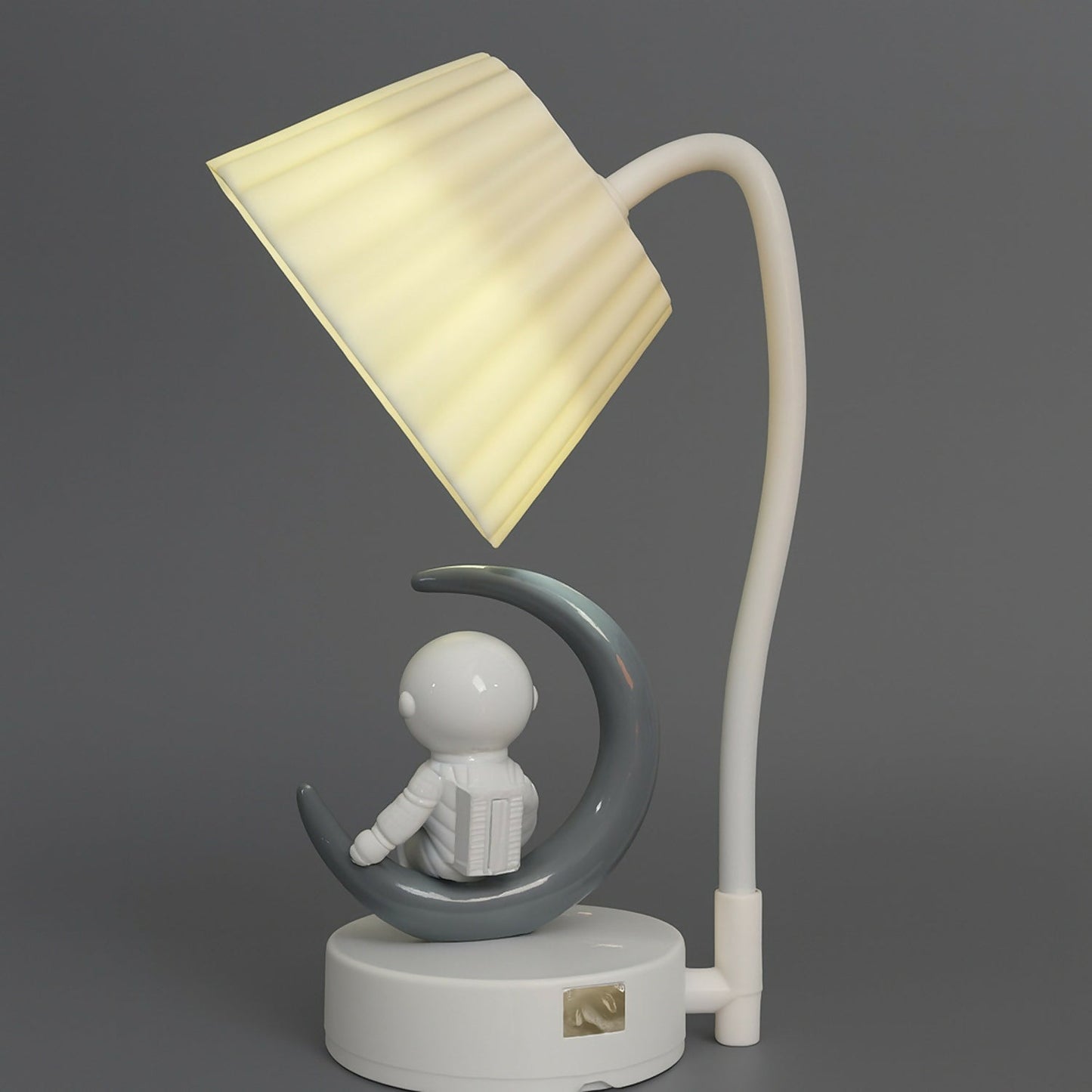 Astronaut Moon LED Table Lamp with Soft Light, USB Rechargeable Night Lamp