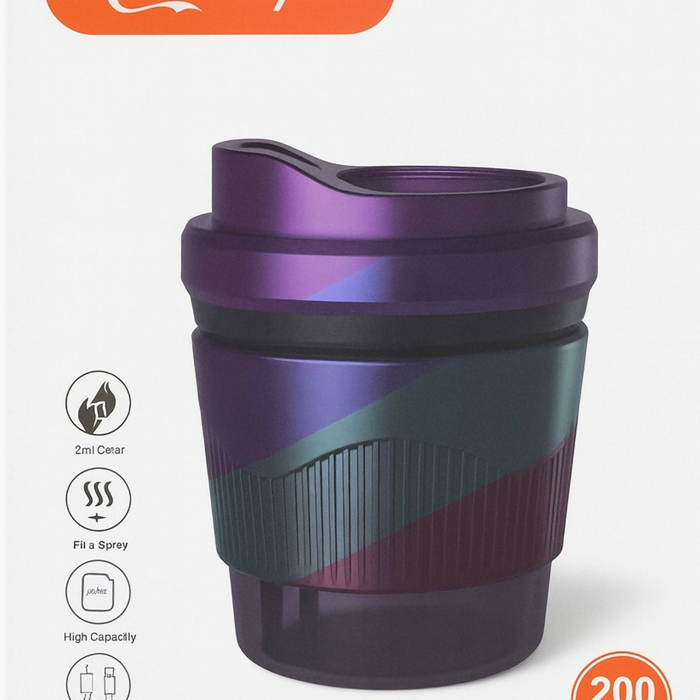 USB Coffee Cup Mini Humidifier 200ml Portable Cool Mist for Car & Office