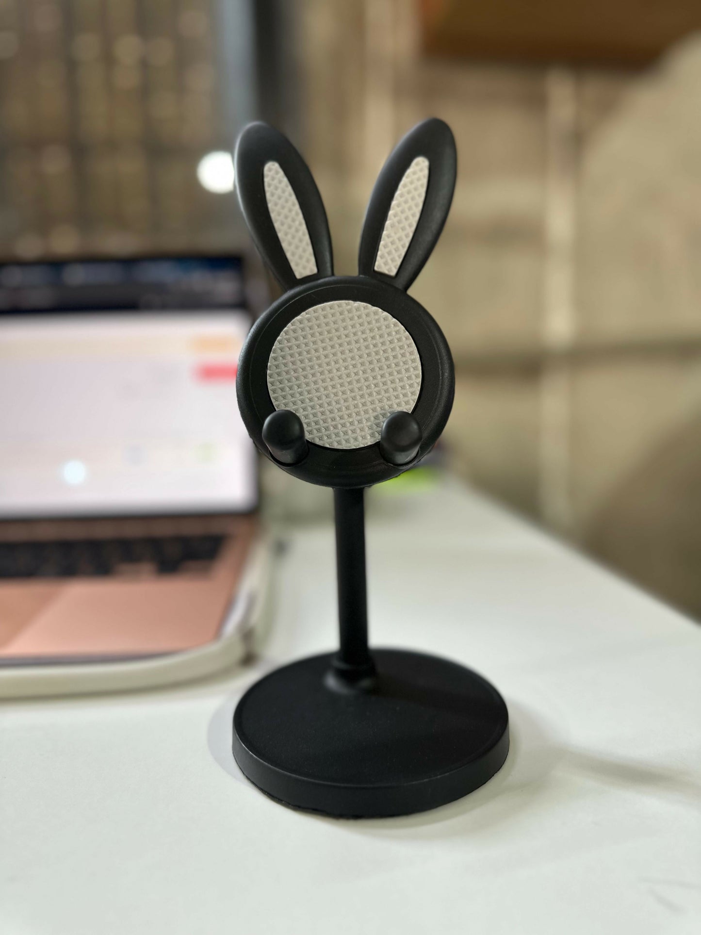Black Rabbit Ear Mobile Phone Stand Desk Holder for Smartphone