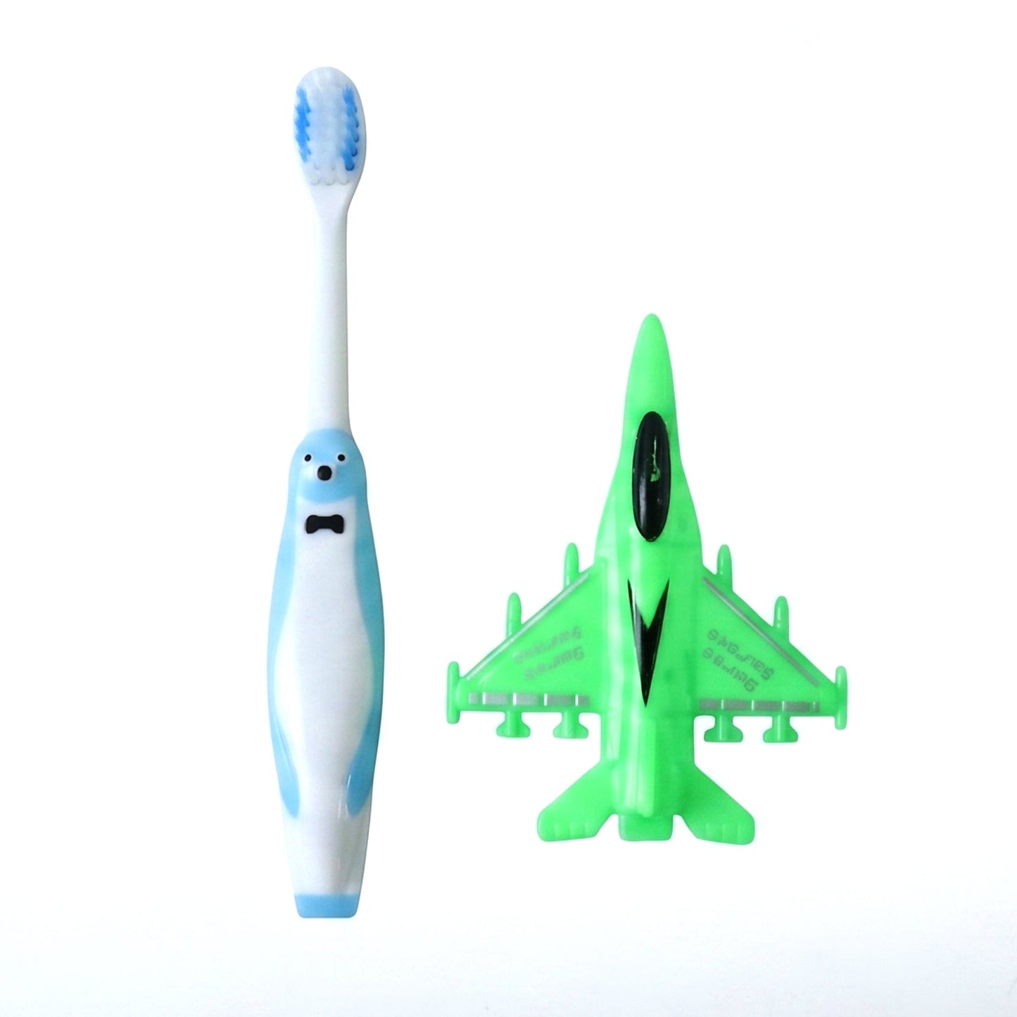 Kids Toothbrush and Airplane Keychain Toy Set