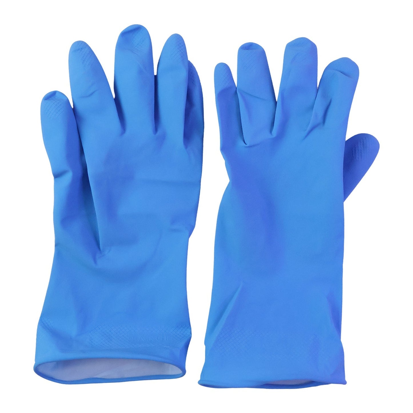 Large Victor Blue Cleaning Rubber Gloves Reusable Kitchen Dishwashing (1 Pair)