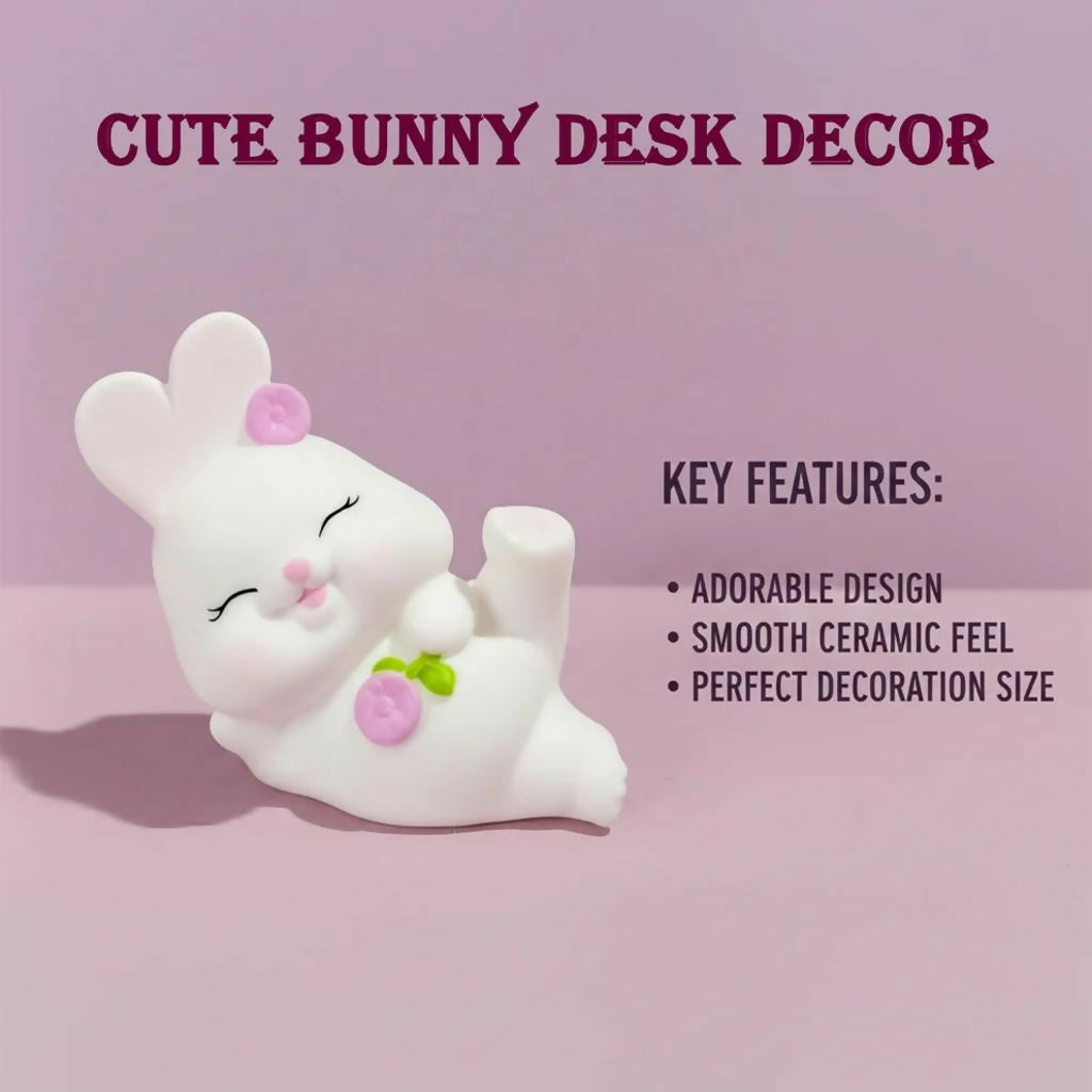 Cute Bunny LED Night Lamp for Kids Room Desk Decor