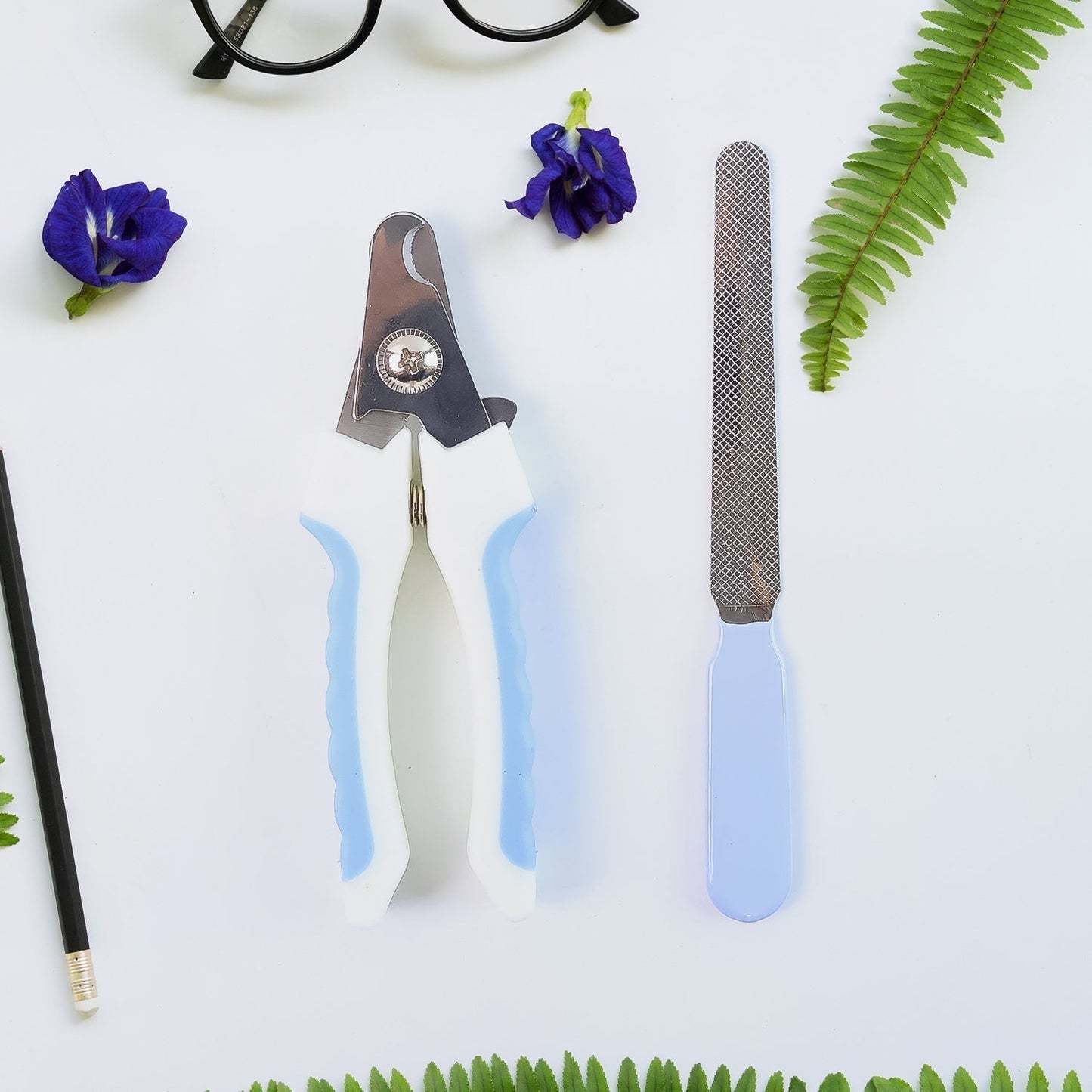 Pet Nail Clipper and Nail File Grooming Kit for Dogs and Cats (Mix Color / 2 Pc)