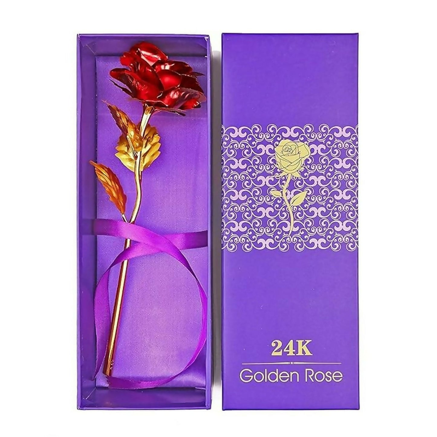 24K Gold Plated Artificial Rose for Gift