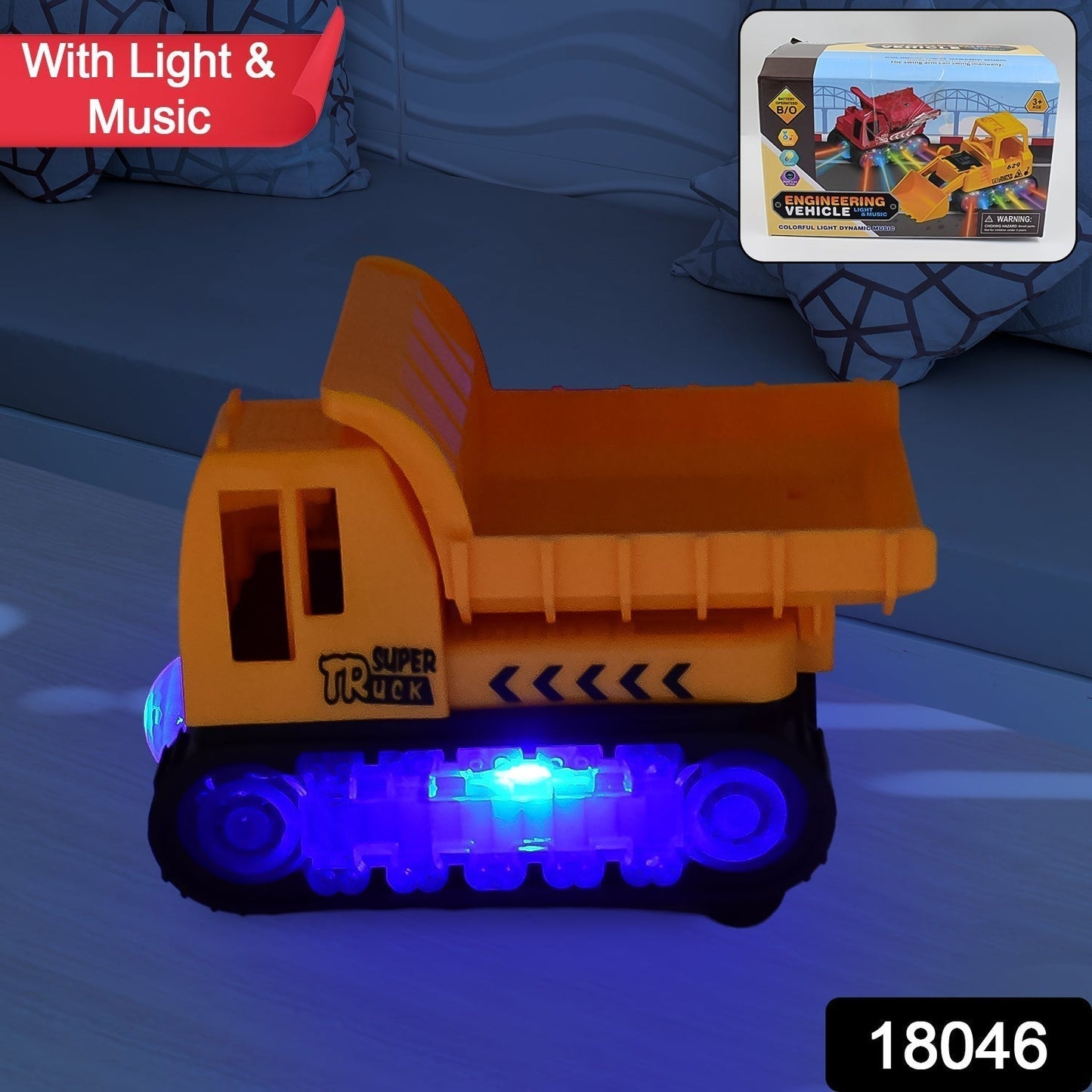 Engineering Vehicle Toys for Kids - Self-Driving Super Dump Truck Toy | Self-Driving Trucks, Engineering truck Electric Vehicle Toys boys birthday gift toys (1 Pc)