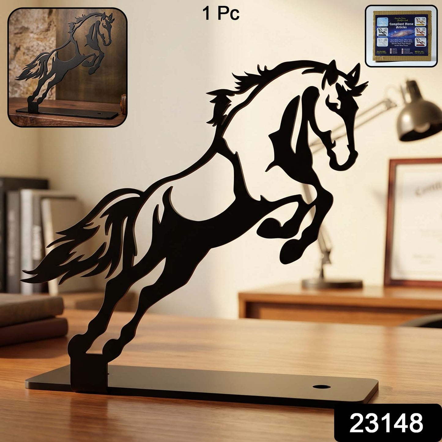 Premium Metal Horse Sculpture Table Décor (1 Pc)