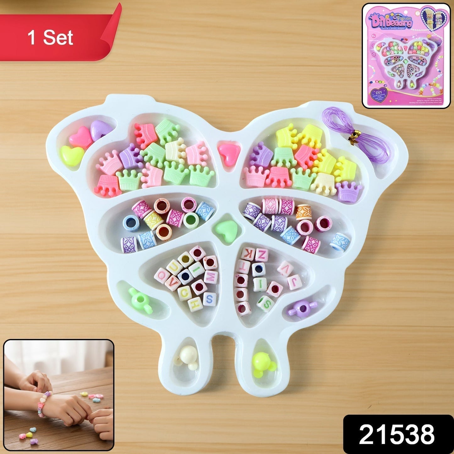 DIY Fashion Beading Jewellery Making Kit (1 Set)