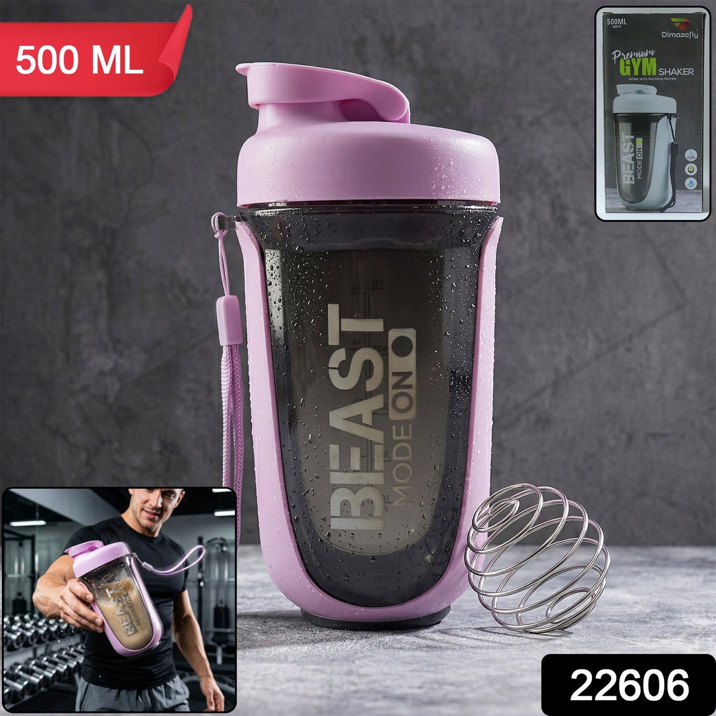 Premium Leak Proof Gym Shaker Bottle 500 ML Approx