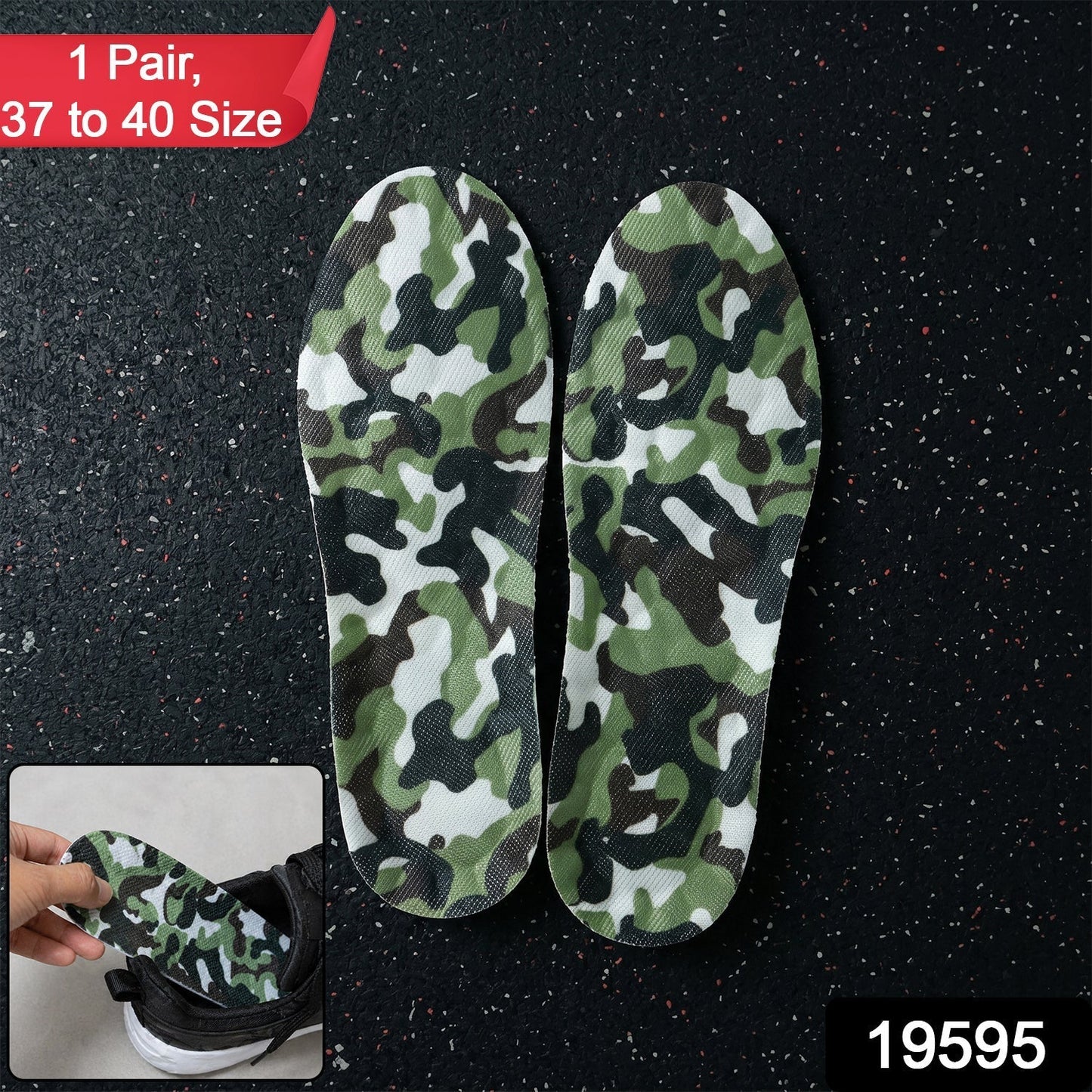 Comfort Fit Shoe Insole Cushion Pads (1 Pair, 37 To 40 Size)