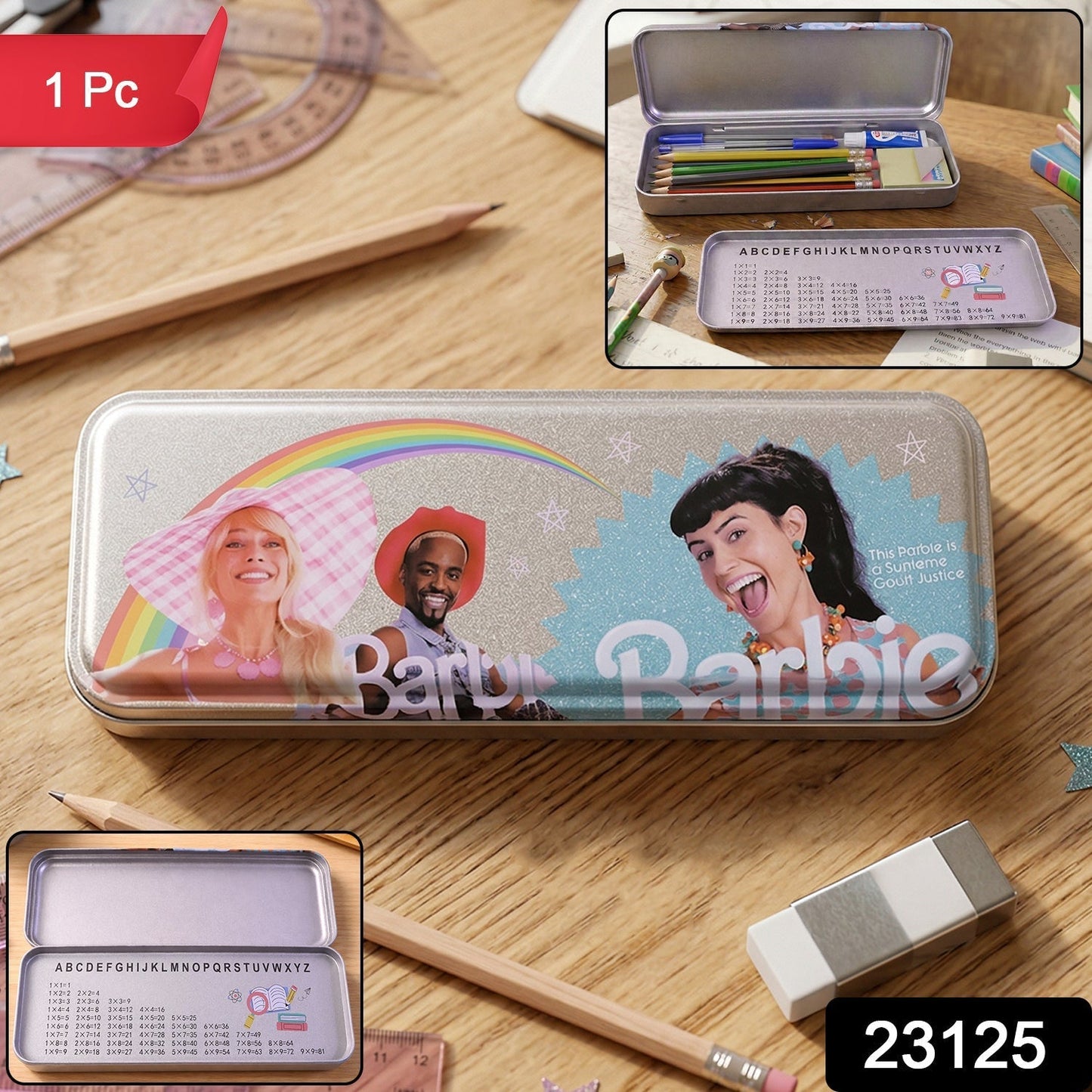 Multipurpose Printed Metal Pencil Box (1 Pc)