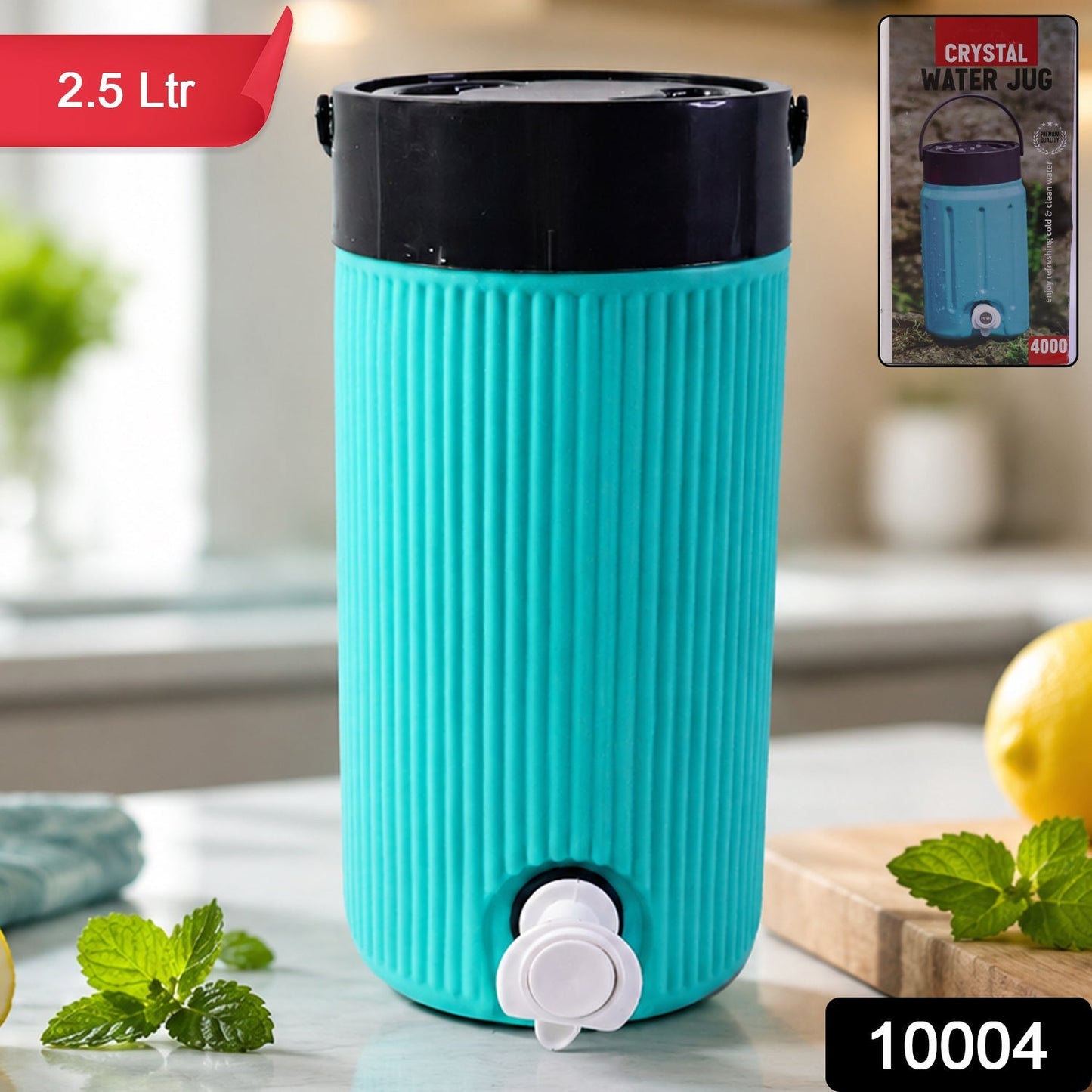 Insulated Water Jug with Tap Leakproof, Travel Cooler (2.5 Ltr)