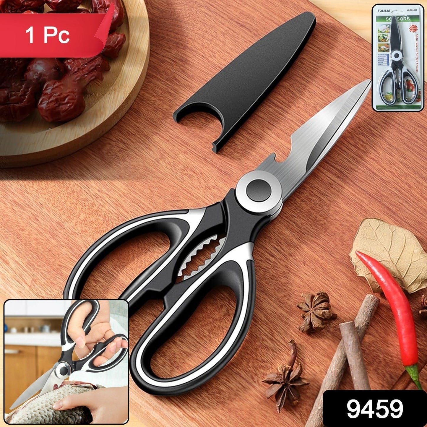 3-in-1 Multi-Function Kitchen Tool for Veggies, Fruit, Cheese & Meat with Bottle Opener