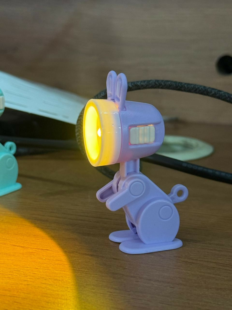 Cute Bunny LED Mini Flashlight Toy for Kids Portable Torch Light (Color may vary)
