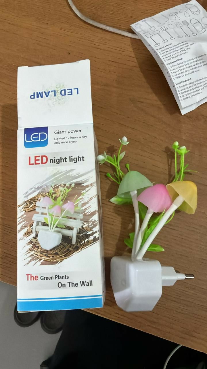 Mushroom LED Night Light Plug-In Soft Glow Decorative Lamp