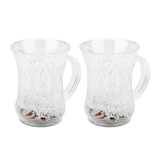 LED Light-Up Party Cups - Flashing Water-Activated Drinking Glasses with Handle (2-Piece)