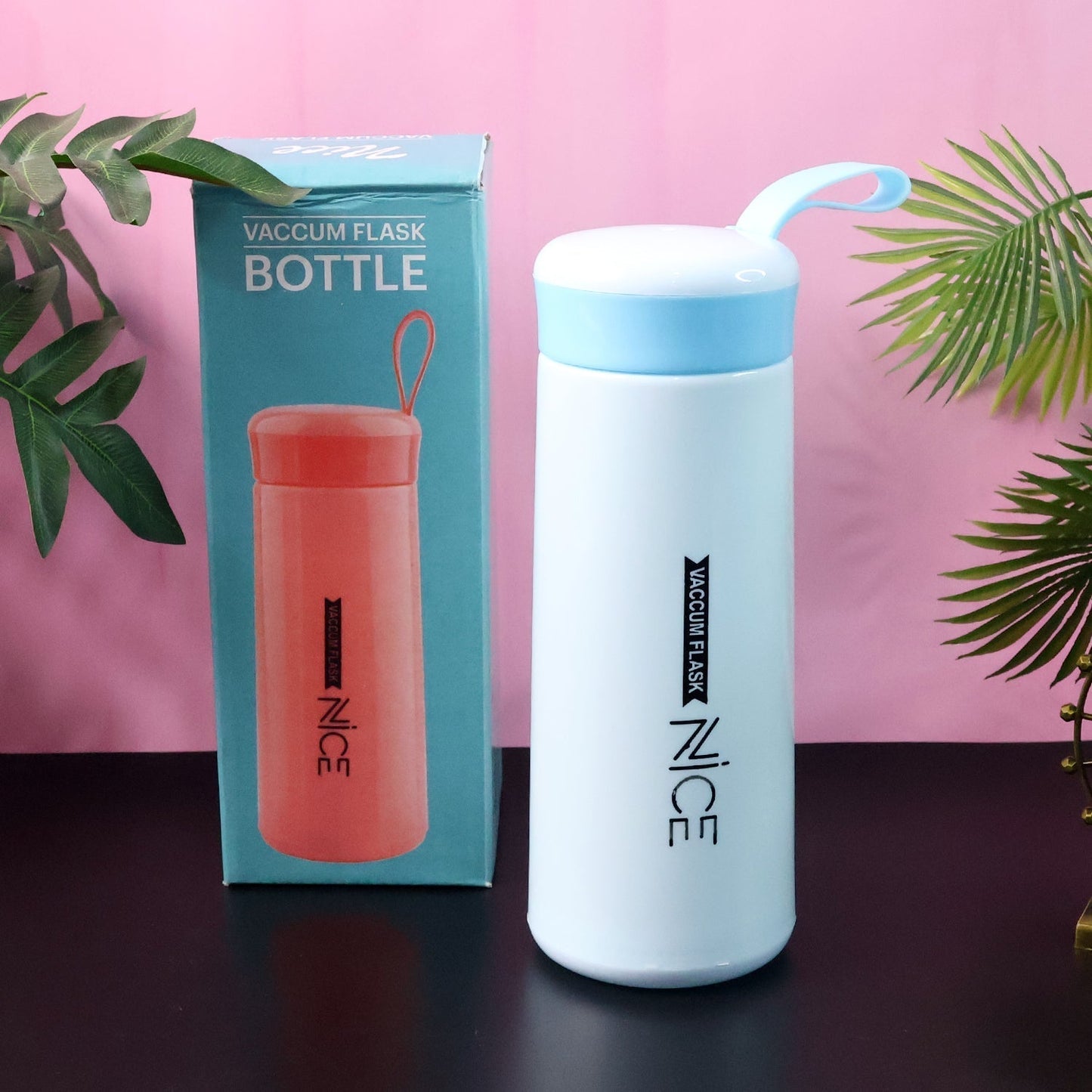 Plastic Flask Water Bottle - (Color Blue / 1 Pc / 400ML)