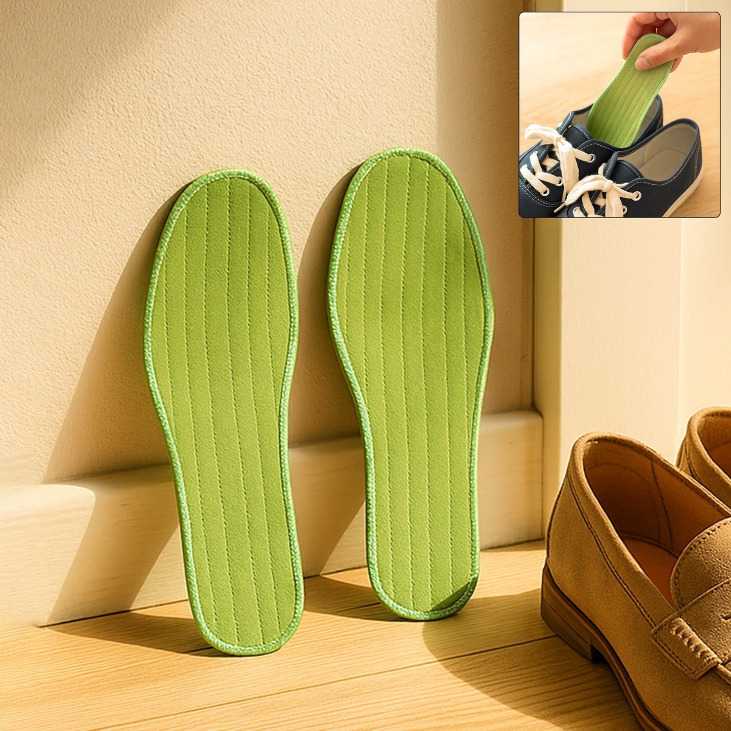 Premium Comfort Shoe Insoles for Daily Foot Support Size 41 (1 Pair / Mix Design)