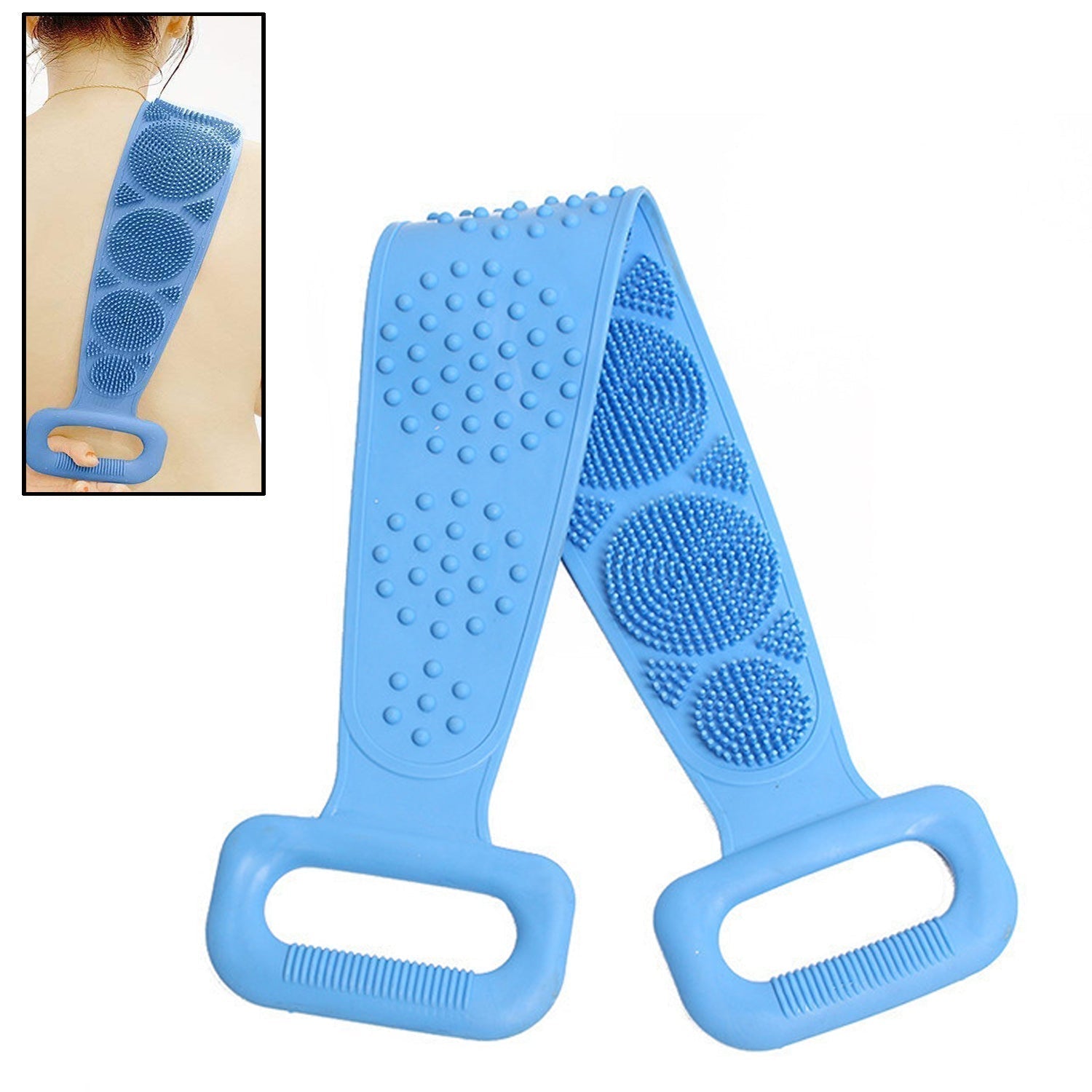 Silicone Body Scrubber Silicone Bath Body Brush (1 Pc / 24 Inch)
