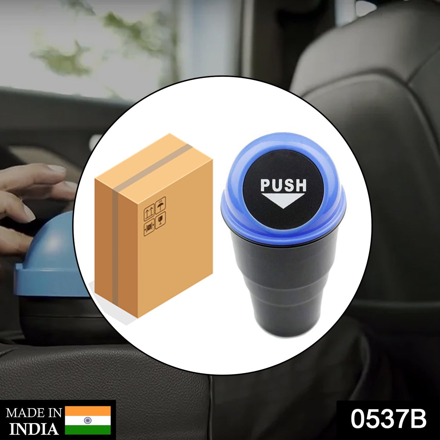 Car Dustbin for Offices, Homes & Vehicles (Compact, Multi-Use)