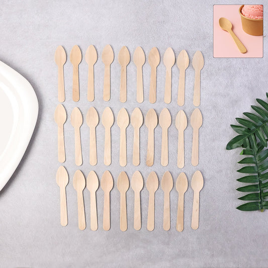 110mm Wooden Tea Spoon â€“ 30 Pcs Pack