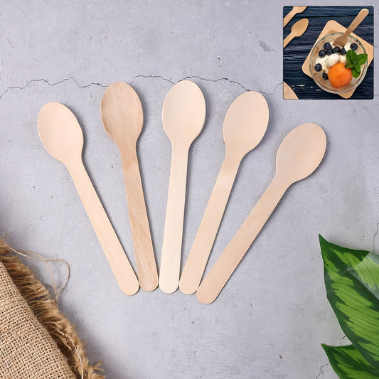 160mm Wooden Spoon â€“ 30 Pcs Pack