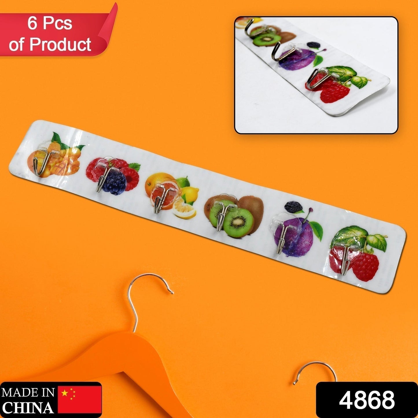 Transparent Adhesive Wall Hook – Premium, Strong & Multiuse ( 6pc )