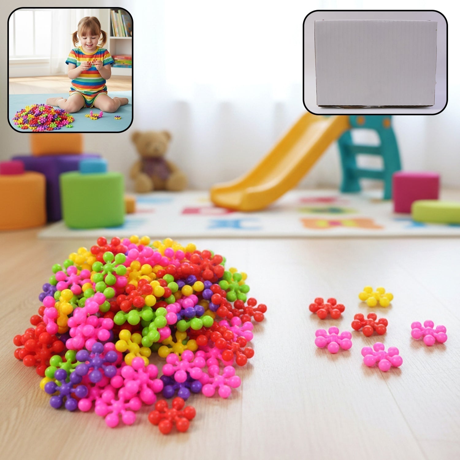 DIY Building Blocks Toy for Kids â€“ Colourful Creative Puzzle (1 Set)