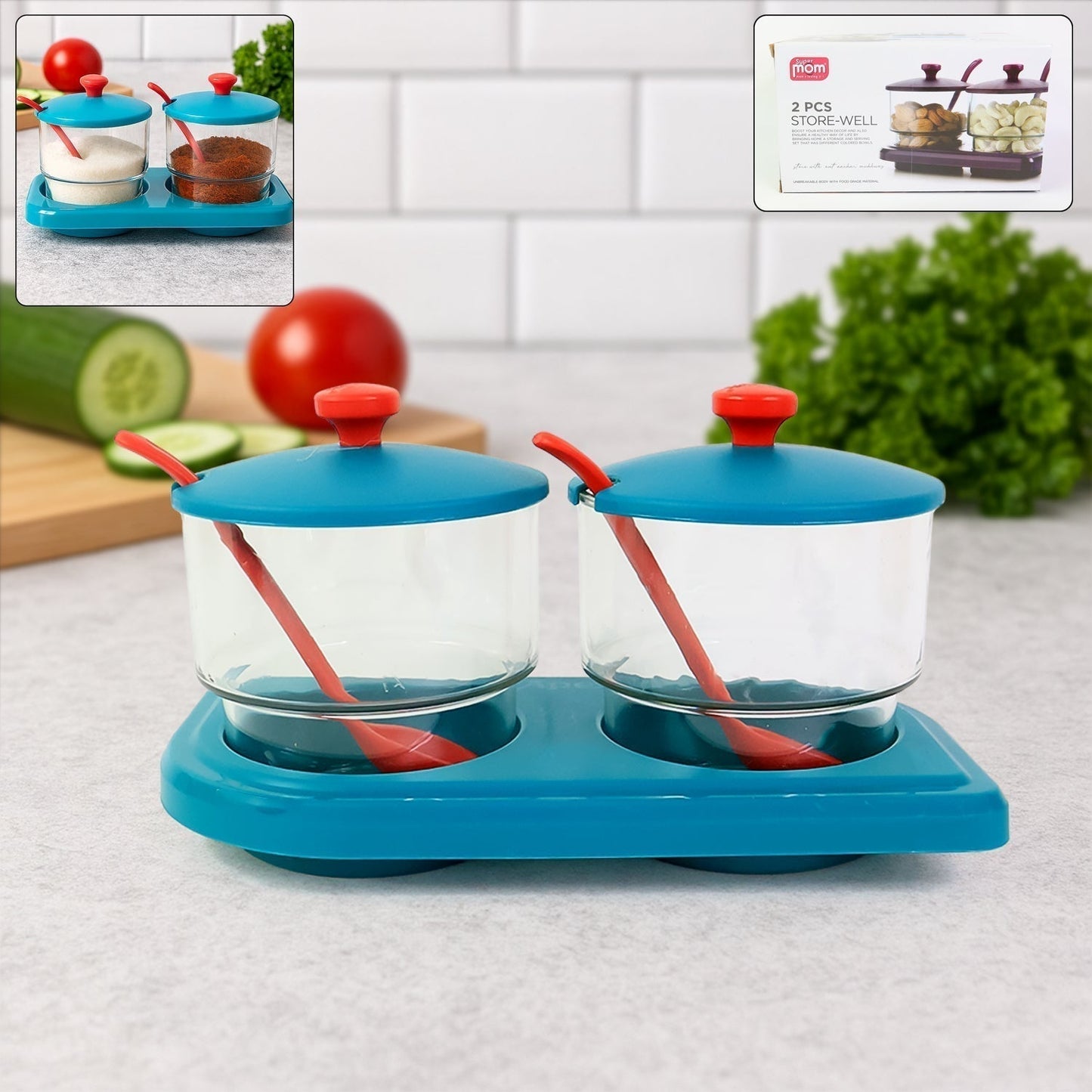 supermom Storewell Multipurpose Spice and Condiment Container Set (2 Pc)