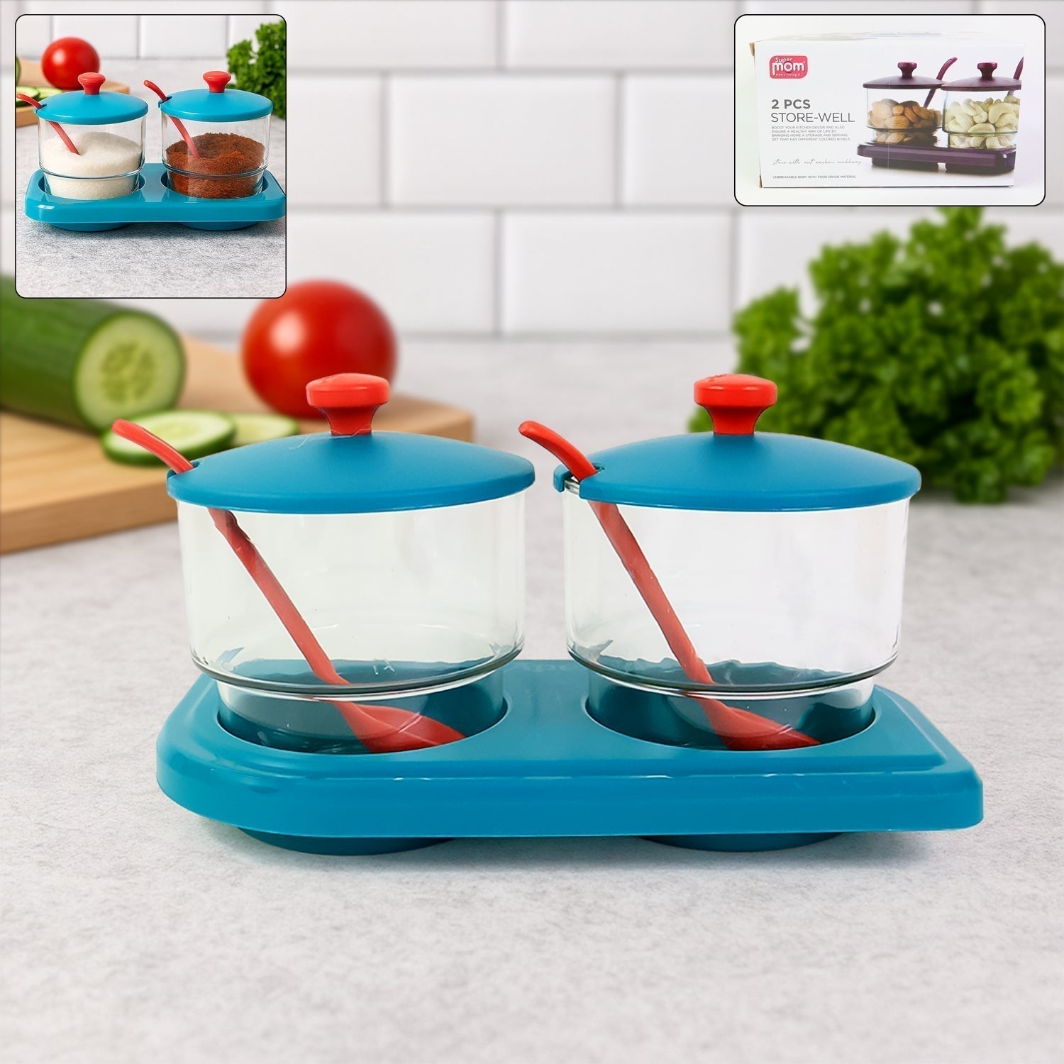 supermom Storewell Multipurpose Spice and Condiment Container Set (2 Pc)