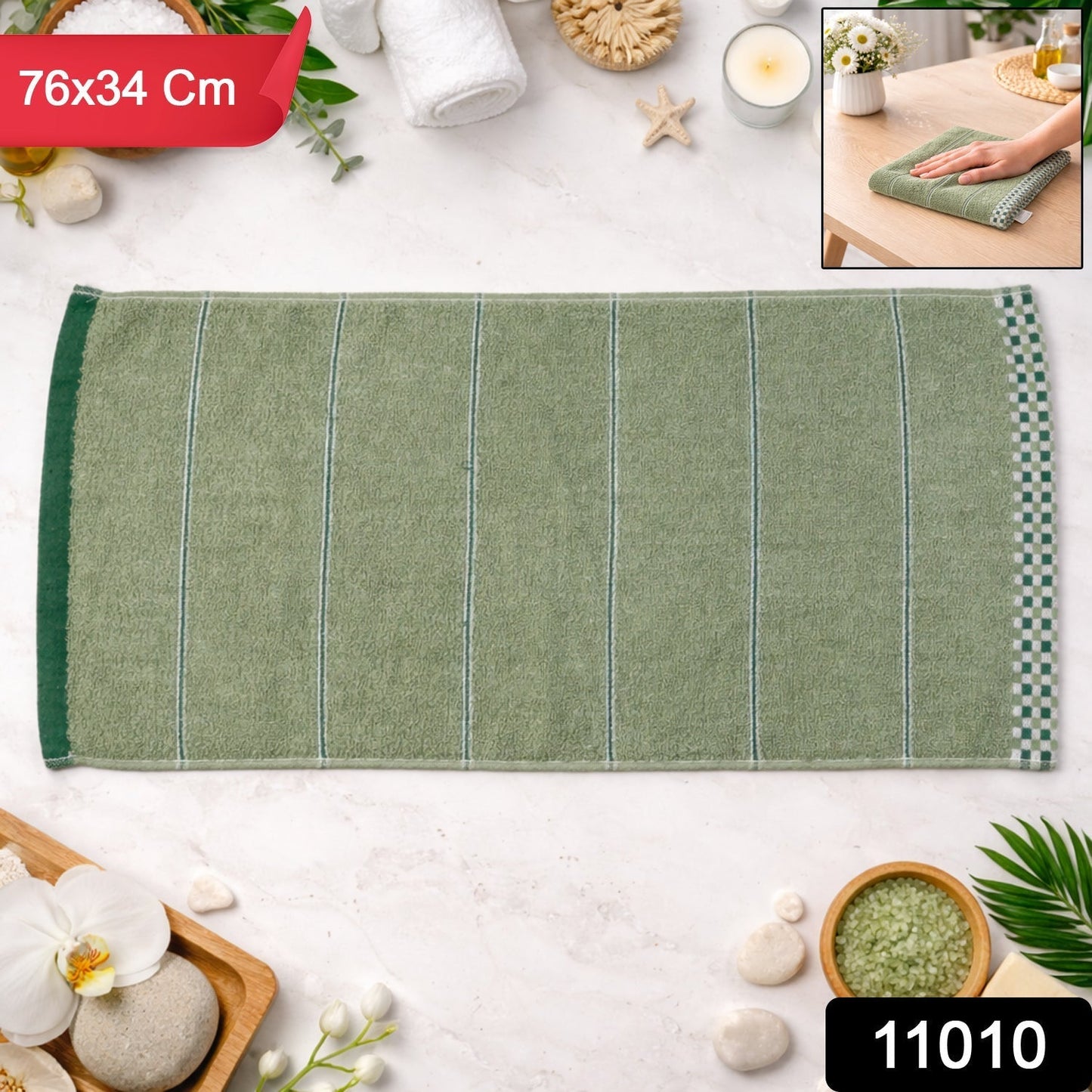 Multipurpose Soft Cotton Bath Towel (1 Pc, 76x34 Cm)
