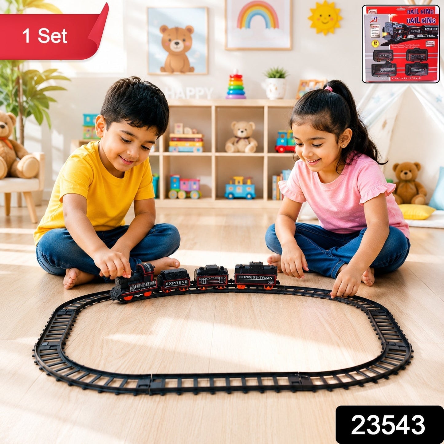 Battery Opera Express Train Track Play Set with Lights & Sounds (1 Set)