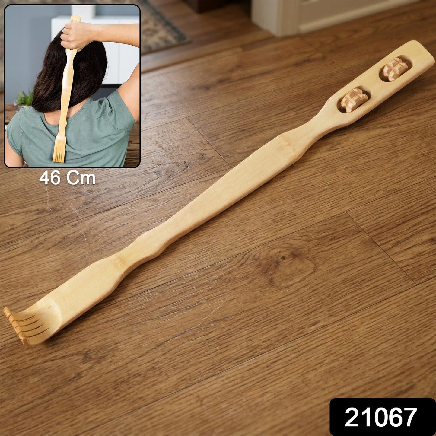 Wooden Back Massager Stick (1 Pc, 46 Cm)