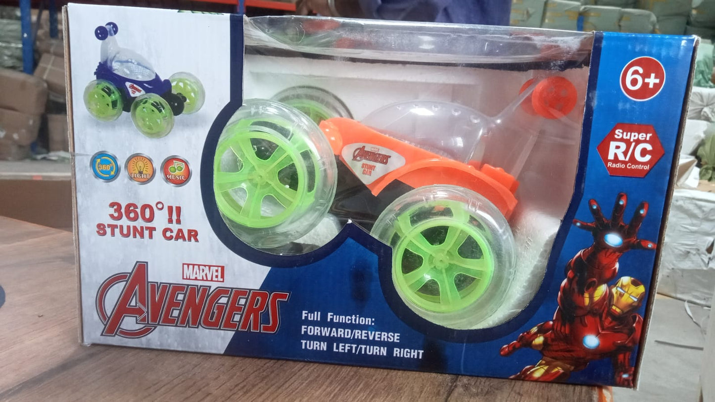 Rechargeable 360Â° Stunt Remote Control Car with 3D Lights & Music for Kids