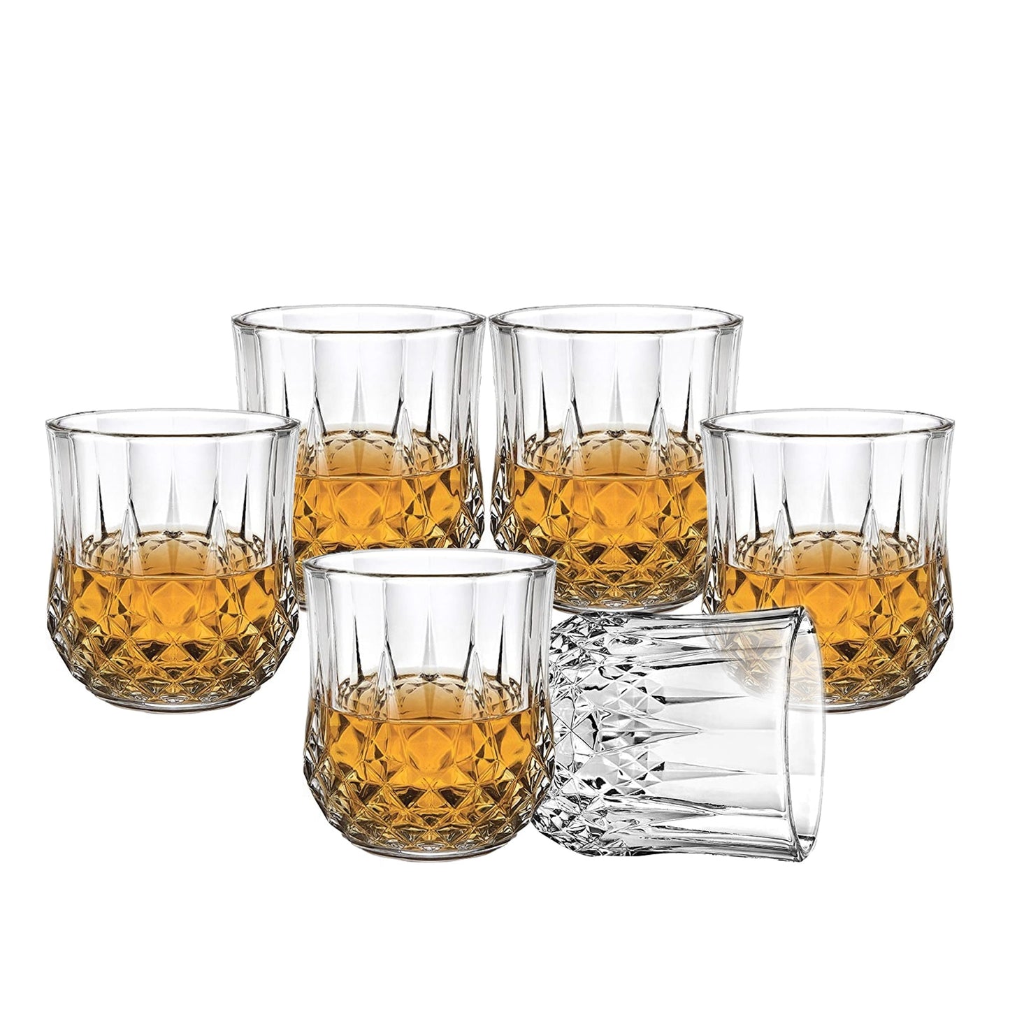 Heavy unbreakable Stylish look fully Transparent Glasses Set 250 ml (6pcs)