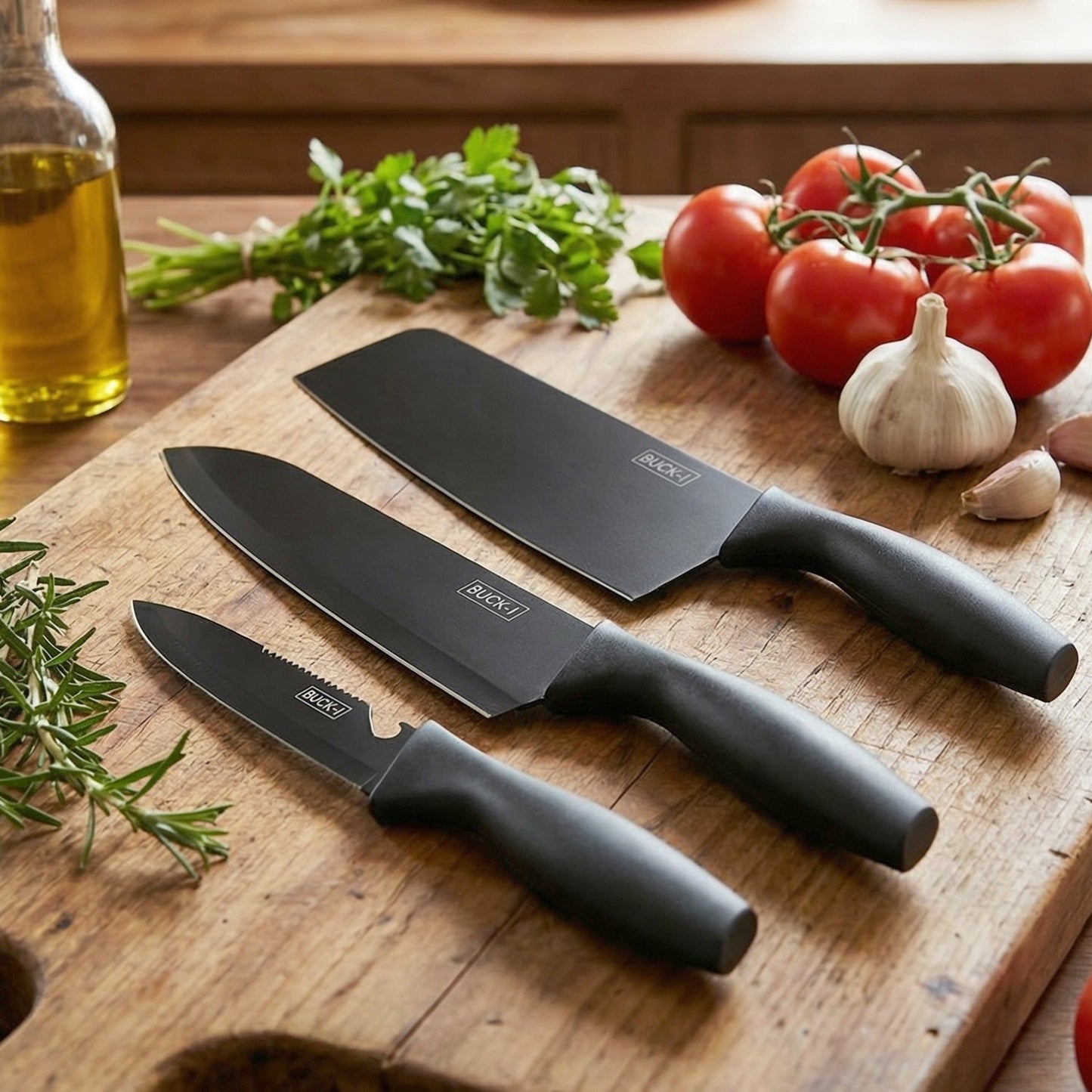 3-in-1 Professional Kitchen Knife Set (3 Pc set)