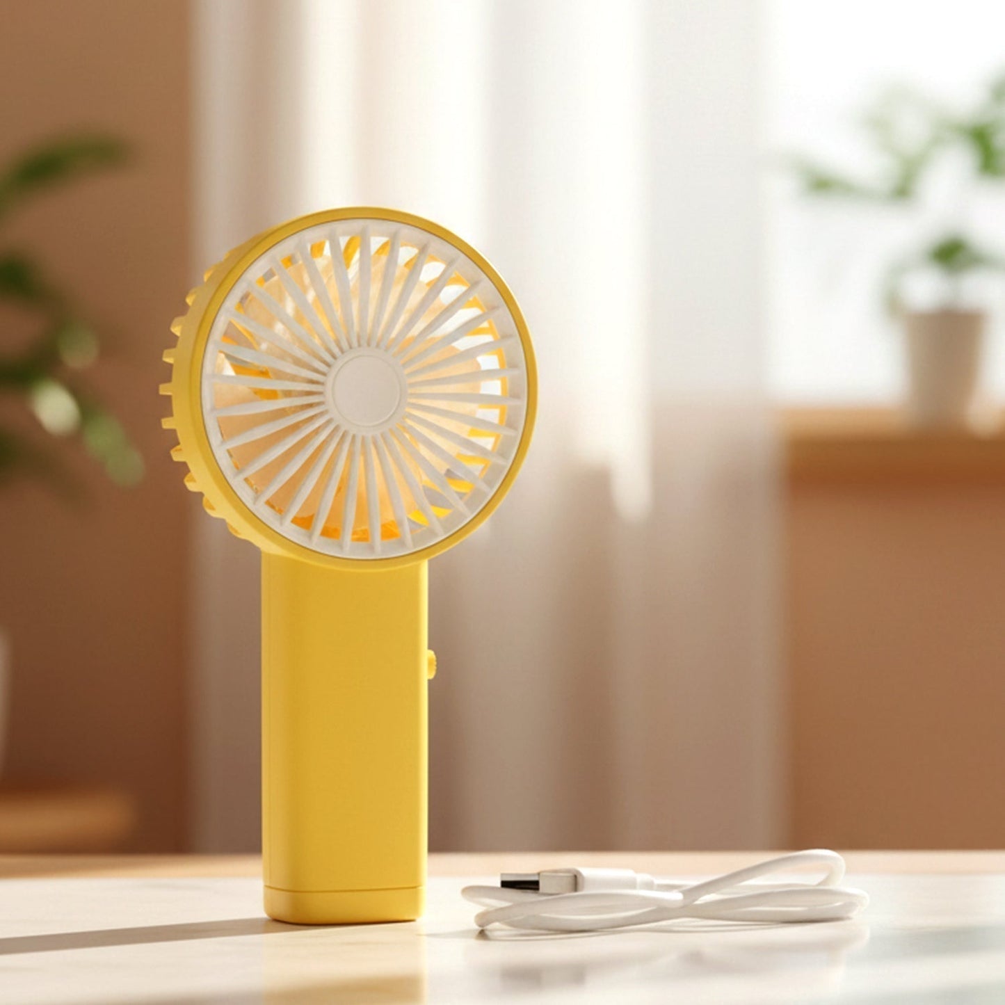 Portable USB Rechargeable Mini Handheld Fan (1 Pc)