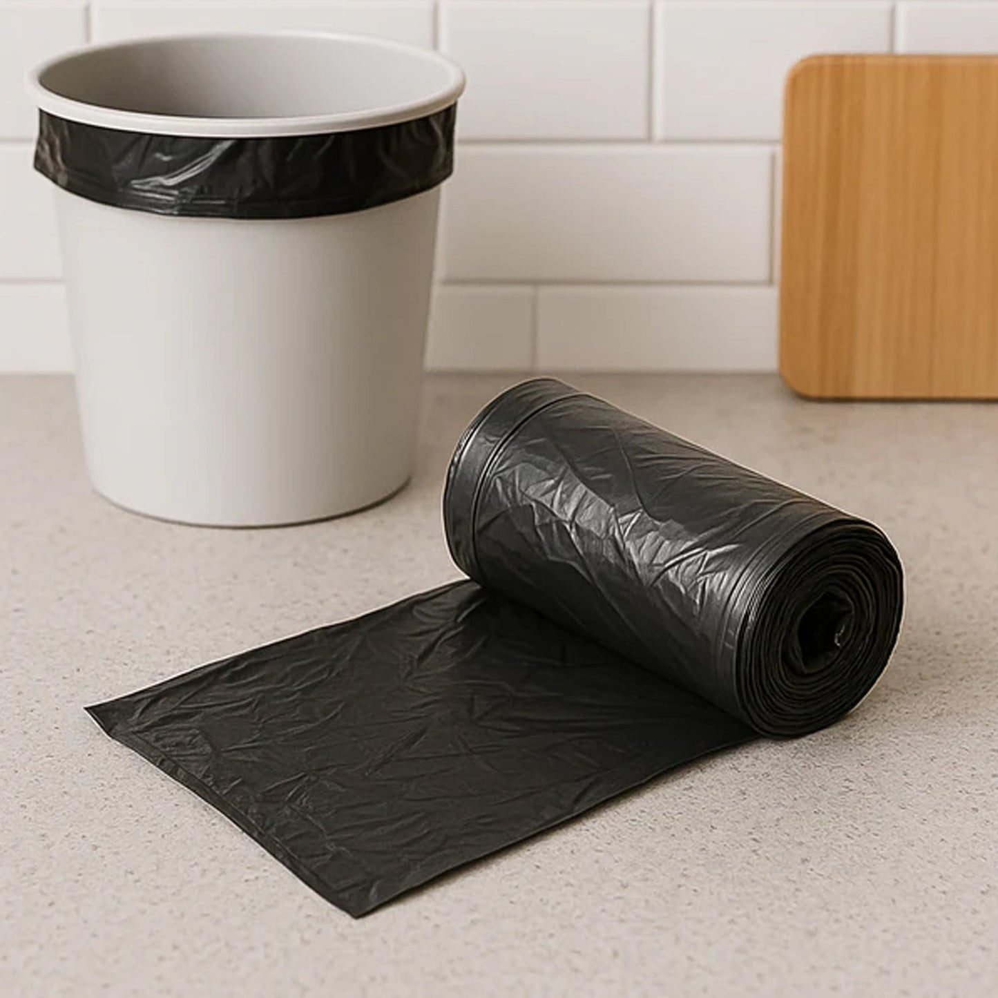 Premium Leak-Proof Dustbin Garbage Bags Roll (50 Bags, 45x50 Cm)