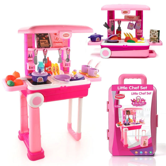 3-in-1 Kitchen Set for Kids with Suitcase â€“ Role Play Cooking Toy for Girls & Boys (3+)