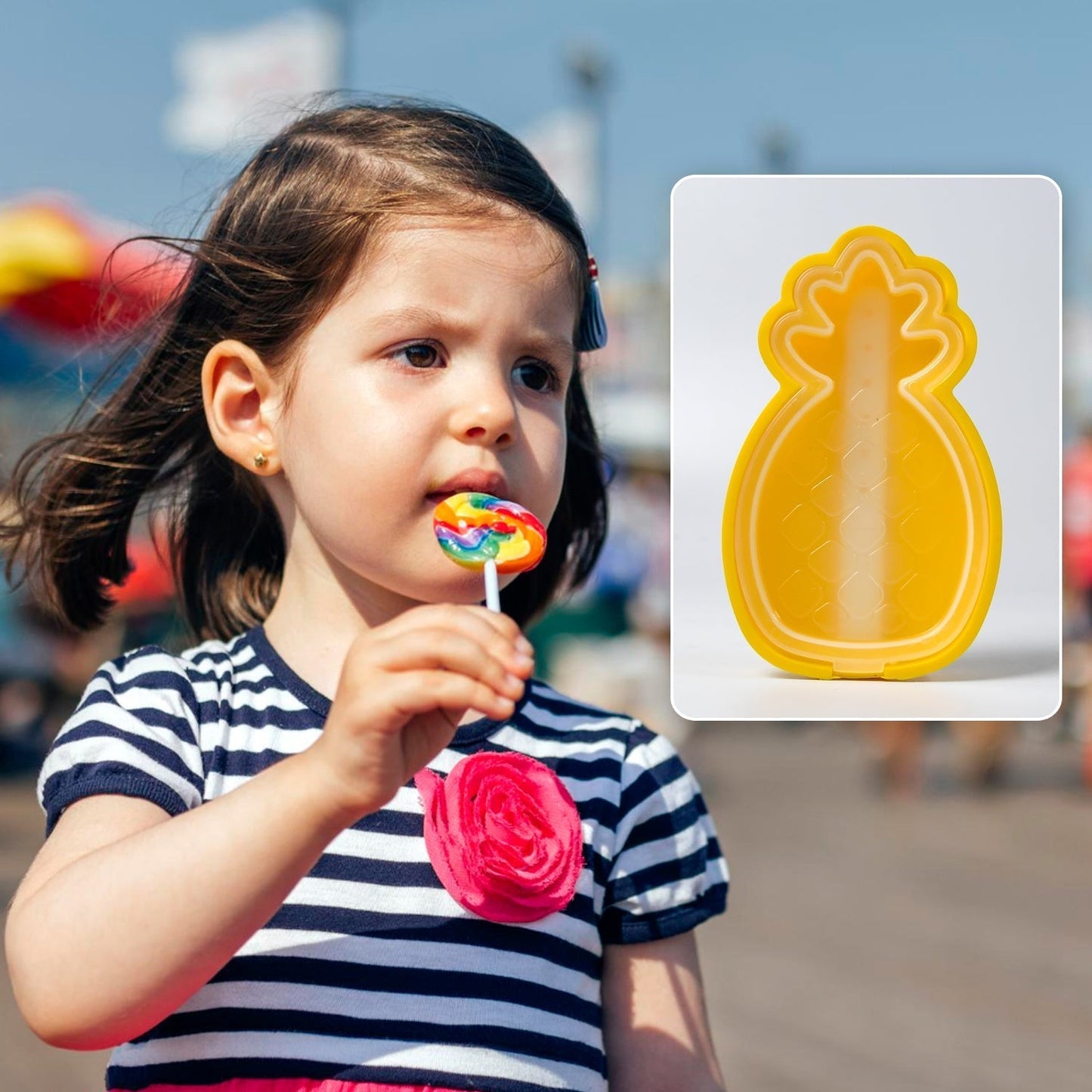 Pineapple Shape sicle Molds - Durable Silicone Ice Candy Cream Mould, DIY Ice  Kitchen Tool