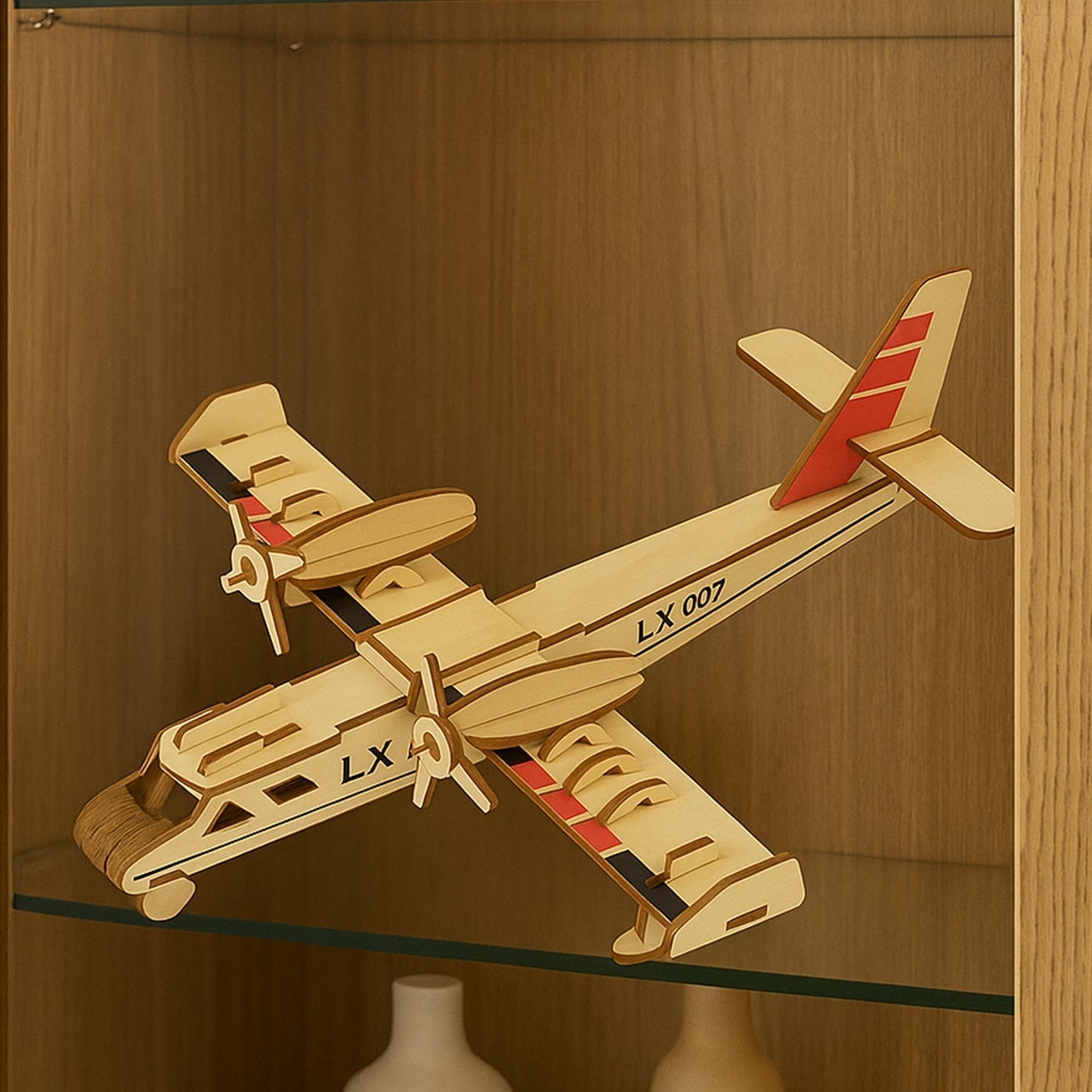 3D Wooden Aircraft Puzzle DIY Assembly Kit (Mix Design â€“ 1 Set)