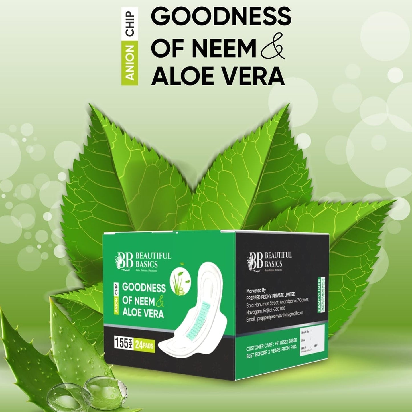 Sanitary Pantyliners with Neem & Aloe Vera â€“ Ultra Thin (24 Pcs)